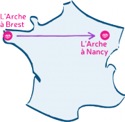 L'Arche à Brest va rencontrer la future communauté de L'Arche à Nancy. 