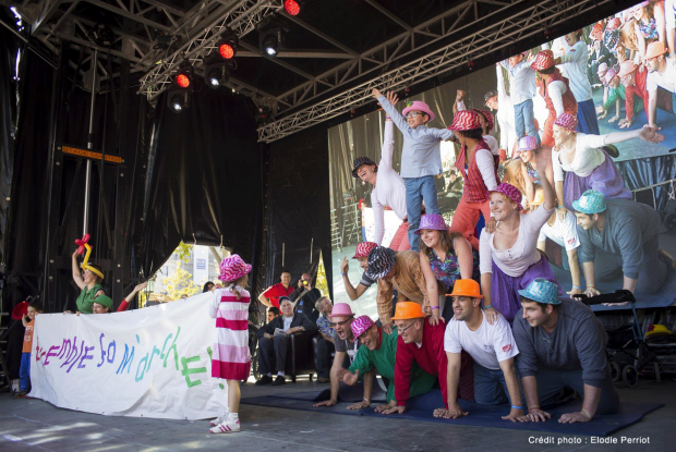 La troupe de cirque de L'Arche à Beauvais ©Elodie Perriot